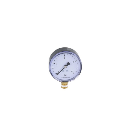 Manometr z rurką Bourdona AFRISO RF grzewczy 0/4 bar G1/4B radialne fi 63 mm, kl. 2.5%