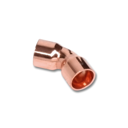 Łuk 45' SANHA 5041, miedź, 42 mm (lut wewnętrzny x lut wewnętrzny)