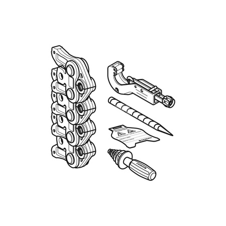 Walizka do szczęk zaciskowych GEBERIT Mapress tworzywo sztuczne, kolor niebieski