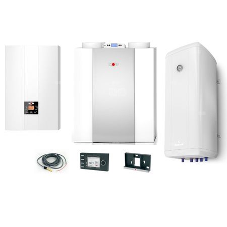 Pakiet - Kocioł gazowy jednofunkcyjny WOLF FGB-24 kondensacyjny wiszący 5.3 - 20.7 kW + Czujnik c.w.u. + RegulatorBM-2 + RekuperatorCWL 300P + Zasobnik c.w.uVulcan 140L wiszący