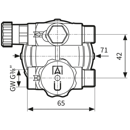 Filtr olejowy AFRISO R500Si jednorurowy z powrotem fi 3/8'' x 3/8'' GW x GZ, z wkładem plastikowym, maks. przepływ 210 l/h