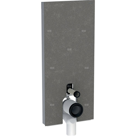 Moduł sanitarny do WC stojącego GEBERIT Monolith, 1140 mm x 505 mm x 106 mm, front: imitacja betonu, bok: aluminium