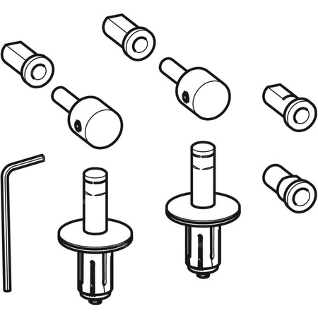 Zestaw zawiasów Geberit (2 szt.)
