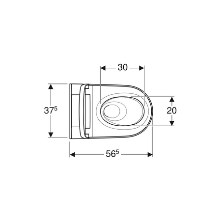 Wisząca miska WC do Geberit AquaClean Sela: Biały-alpin