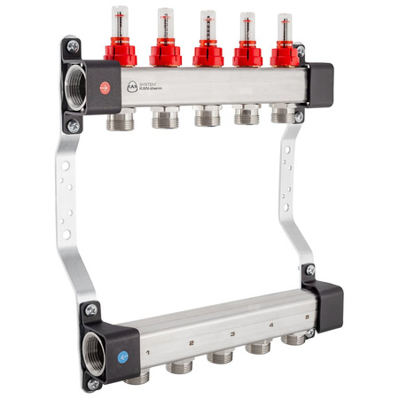 Rozdzielacz InoxFlow z przepływomierzami (seria UFN) - 12 obwodów