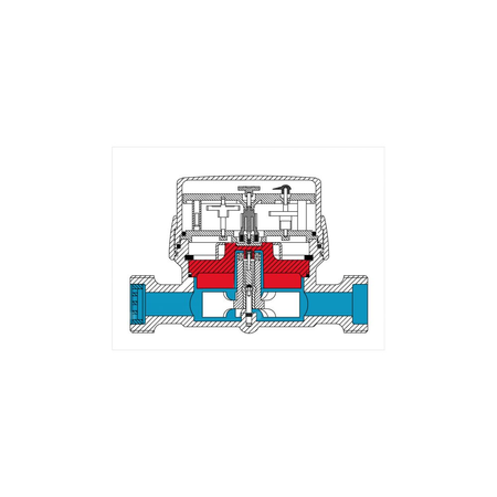 Wodomierz jednostrumieniowy suchobieżny z nadajnikiem impulsów REED SIMPLE, typu GSD5-R DN 15 Q3=2,5 m3/h R100/50, Tmax: 90st.C, L=110 mm