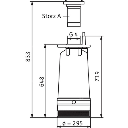 Pompa zanurzeniowa do ścieków WILO EMU KS 70 ZN SVA+V żeliwo 3 x 400 V, moc 9.5 W 50 Hz