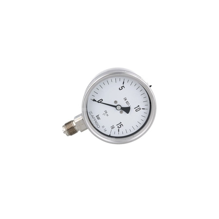 Manometr z rurką Bourdona AFRISO RF chemiczny 0/16 bar G1/2B radialne fi 100 mm, kl. 1,0%
