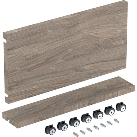 Zestaw serwisowy Geberit do szafki pod umywalkę: Szerokość umywalki=45cm, Orzech włoski hickory / Melamina, struktura drewna