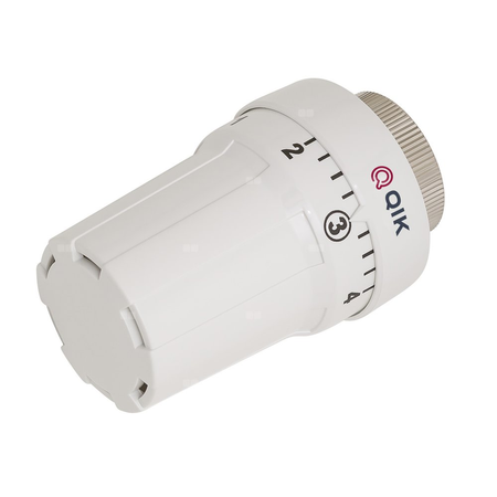 Głowica termostatyczna QIK THE - new design z blokadą na 16'C, zakres reg. 5-28'C, przyłącze M30x1,5