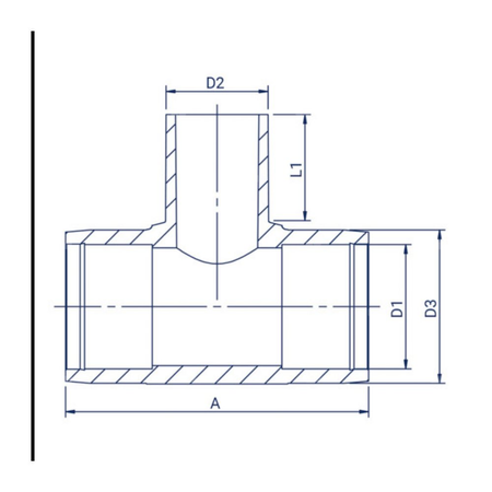 Trójnik redukcyjny elektrooporowy PE100RC d 63/50 FOX