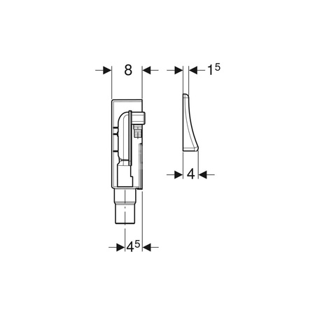 Uszczelka redukcyjna odpływowa GEBERIT guma 45 mm / 35 mm, kolor czarny