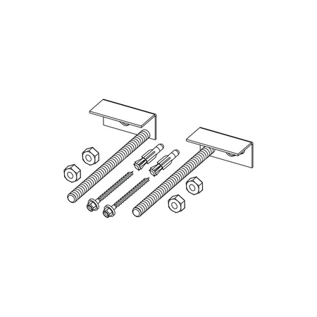 TECEprofil - mocowanie stelaża podtynkowego proste