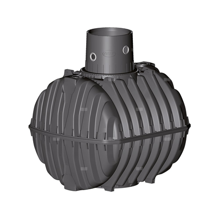 CARAT Zbiornik podziemny 3750L z nadbudową MAX DN110 (bez pokrywy) - plastikowy Zbiornik na wodę deszczową, zbiornik na deszczówkę , zbiornik retencyjny, zbiornik z tworzywa , szambo