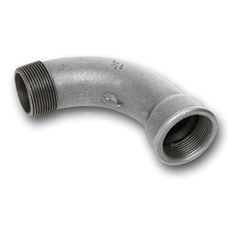 Łuk 90' SANHA 1#, żeliwo (cynk/nikiel) (ocynk), 3/8'' (GW x GZ)