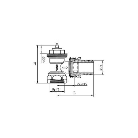Zawór grzejnikowy termostatyczny KFA Armatura kątowy, połączenie 1/2'' mosiądz (niklowanie)