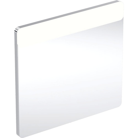 Geberit Option Square Podświetlane lustro, B70cm, H65cm, T3.2cm, oświetlenie u góry, Aluminium szczotkowane