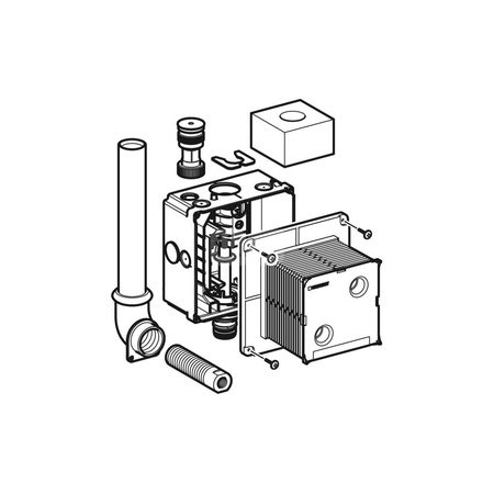 Nypel przyłączeniowy Geberit wygięty, do zaworu spłukującego do pisuarów