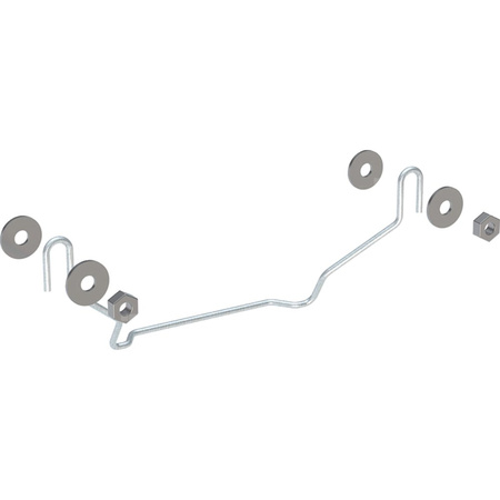 Elementy mocujące Geberit do półpostumentu umywalki, Kerafix: 31x13cm,