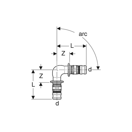 O-Ring gumowy GEBERIT Mepla 26 mm, kolor czarny/szary