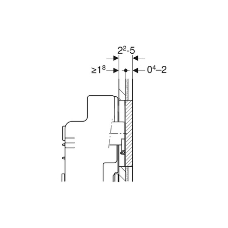 Płytka nośna Geberit z ramką, do płyty przykrywającej Sigma, zlicowana z powierzchnią ściany: Chrom błyszczący