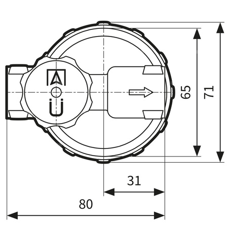Filtr olejowy AFRISO V 1/2 - 500 Si jednorurowy fi 1/2'' x 1/2'' GW x GW, z wkładem plastikowym, maks. przepływ 390 l/h