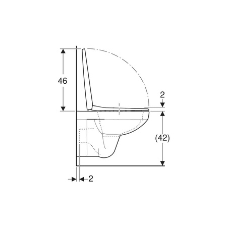 Deska sedesowa Geberit Selnova Square, mocowanie od dołu: Wolne opadanie=Nie, Zawiasy wypinane=Nie, Mocowanie=Od dołu, Biały / Błyszczący