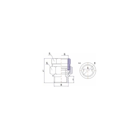 Śrubunek RUMET o-ring mosiądz 3/8'' x 3/8'' (GW x GZ)