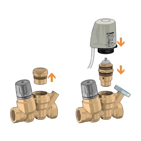 Termostatyczny zawór do cyrkulacji c.w.u. 3/4" z termometrem