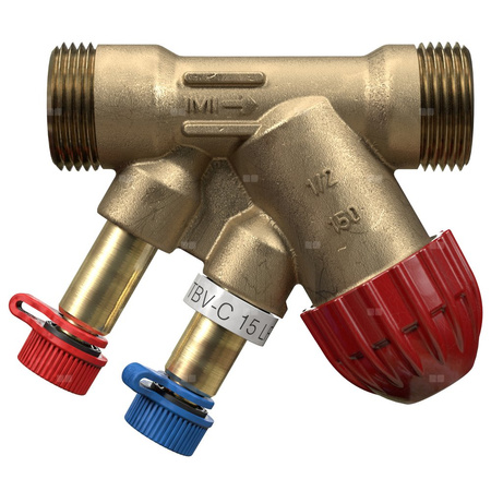 Zawór równoważący TA (IMI HYDRONIC) TBV-C LF ametal Gwint zewnętrzny x Gwint zewnętrzny DN15, max. 120'C