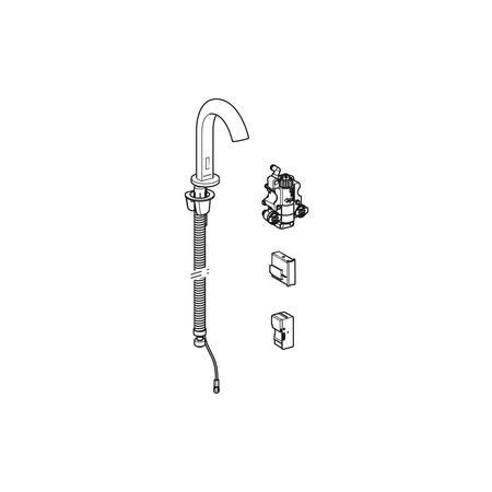 Bateria umywalkowa Geberit Piave, stojąca: Chrom błyszczący