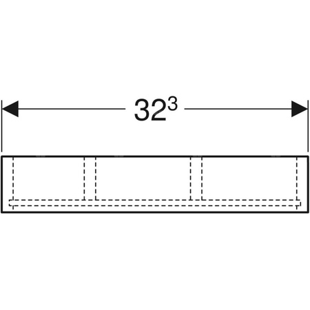 Geberit Smyle Square Wkład do szuflady, podział w kształcie litery H, do szuflady górnej, B32.3cm, H5.9cm, T15cm, lava