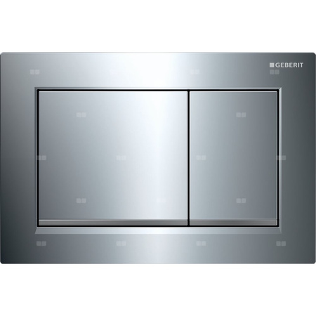 Przycisk uruchamiający Geberit Omega20, przedni/górny, chrom bł.-chrom mat-chrom bł., prostokątny