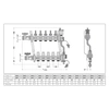 Zespół rozdzielaczy 1 1/4 "GW X 4 wyjścia 3/4" GZ