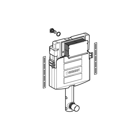 Przyłącze wody Geberit ze zintegrowanym zaworem kątowym, odporne na wodę morską