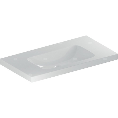 Umywalka GEBERIT iCon Light prostokątna, biała, 900mm, bez otworu na baterię, bez odpływu przelewowego, półki z obu stron