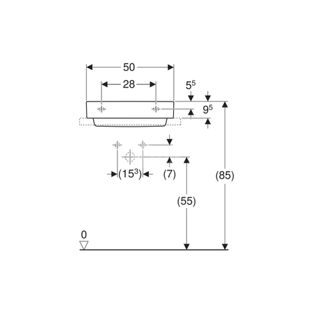 Geberit ONE Pokrywa odpływu, z wkładem grzebieniowym, mocowanie magnetyczne, chrom błyszczący