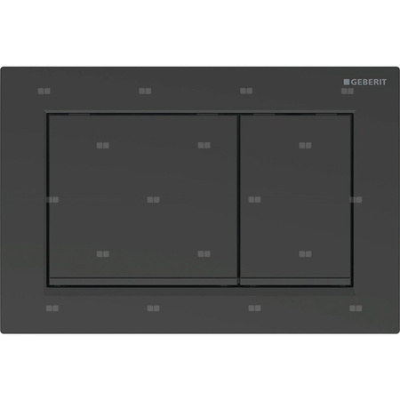 Przycisk uruchamiający Geberit Omega20, przedni/górny, czarny mat-czarny-czarny mat, easy-to-clean, prostokątny