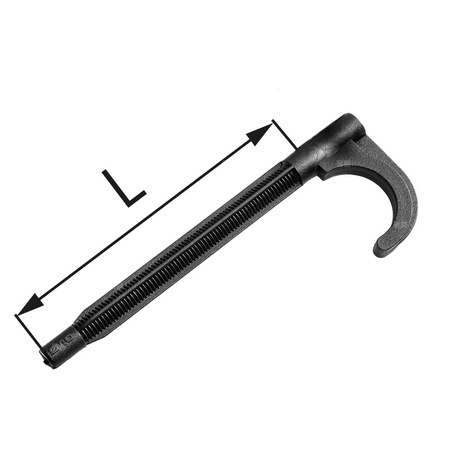 Hak do rur plastikowy pojedynczy - 12‑20/12‑26 L = 77 mm