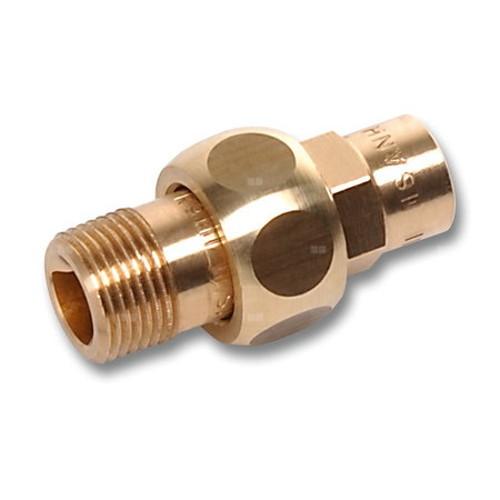 Śrubunek SANHA 4341G trzyczęściowy, brąz, 15 mm x 3/4'' (lut wewnętrzny x GZ)