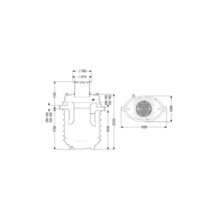 Separator tłuszczu EasyClean ground GW Direct-L NS7 120D