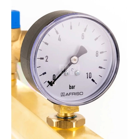 Zespół przyłączeniowy AFRISO BSB 3/4'' GW x szybkozłącze, max. 6 bar + wskaźnik ciśnienia