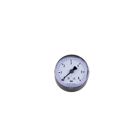 Manometr z rurką Bourdona AFRISO RF grzewczy 0/6 bar G1/4B aksjalne fi 50 mm, kl. 2.5%