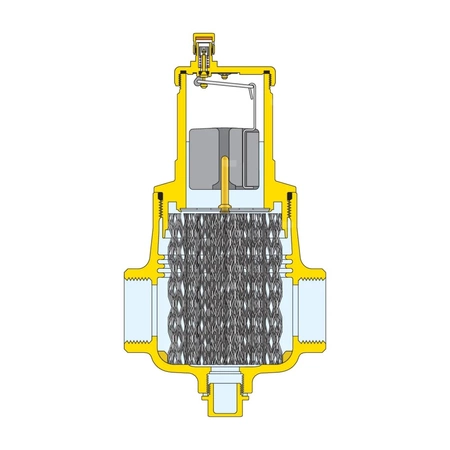 DISCAL - Separator powietrza. Przyłącza z gwintem wewnętrznym z odwodnieniem 3/4"