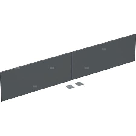 Zestaw frontów szuflad (2 szt.) do dolnej szafki pod umywalkę z dwoma szufladami GEBERIT ONE, kol. czarny matowy