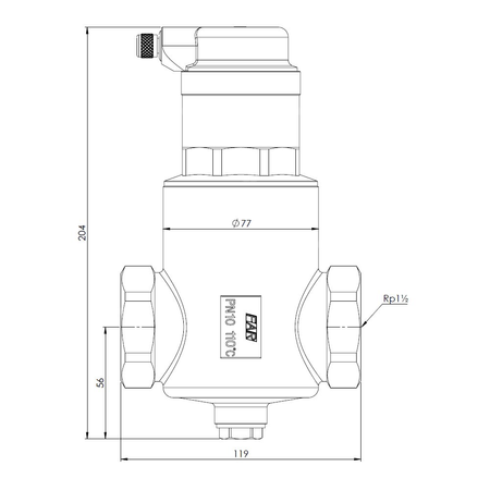 Separator mikropęcherzy AFRISO FAR 314, do C.O., do klimatyzacji, 10 bar / 110'C, 1 1/2'' (GW)Instalacje i źródła ciepła