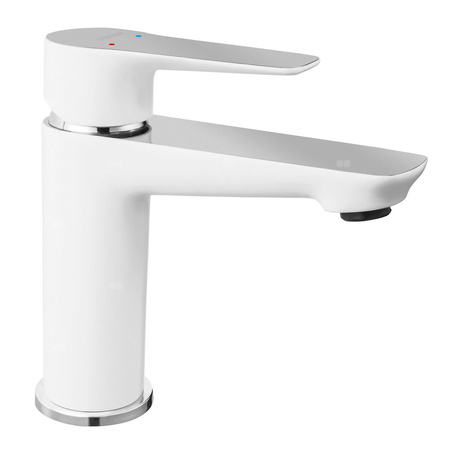 Bateria umywalkowa stojąca FERRO ADORE WHITE-CHROME, chrom/biały
