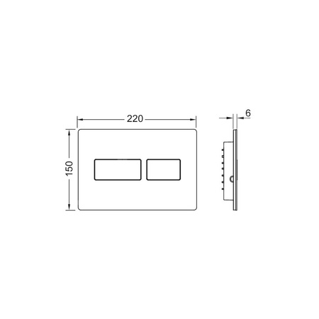 Przycisk spłukujący do stelaża (Mechaniczny) TECE solid metal, kolor stal nierdzewna szczotkowana