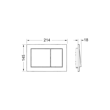 Przycisk spłukujący do stelaża (Mechaniczny) TECE base tworzywo, kolor czarny mat