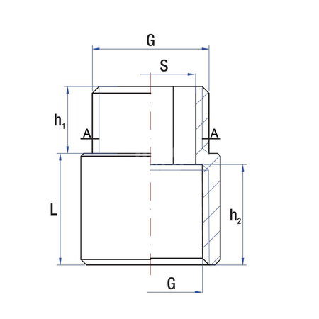 Przedłużka RUMET mosiądz 1/2'' x 1/2'' (GW x GZ), 15 mm